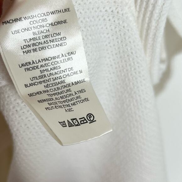 Free People We The Free Womens Asher Thermal Small White V Neck Oversized Slits - Picture 13 of 13